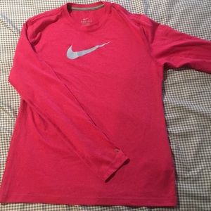 Nike pink long sleeve shirt